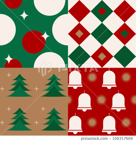 Vector illustration of Christmas pattern. 108357609