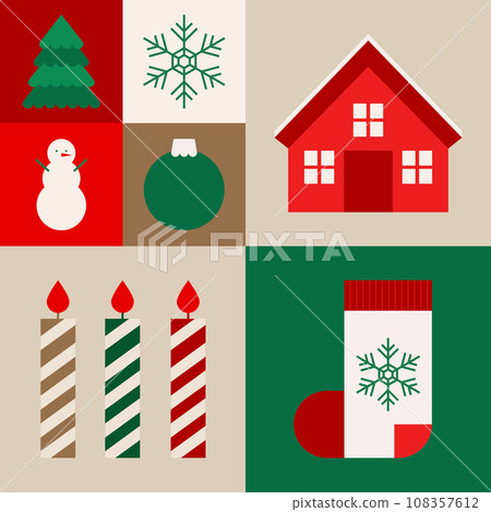 Vector illustration of Christmas pattern. 108357612