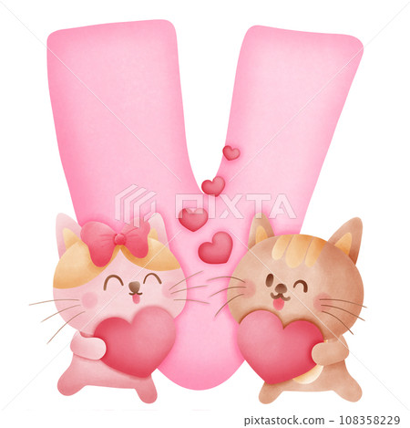 Kawaii cat alphabet for valentine a to z Kawaii cat alphabet for valentine a to z 108358229