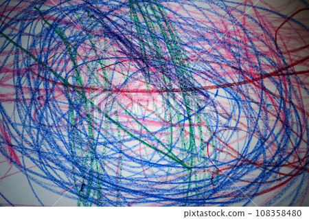 colorful crayon doodles colorful crayon doodles 108358480