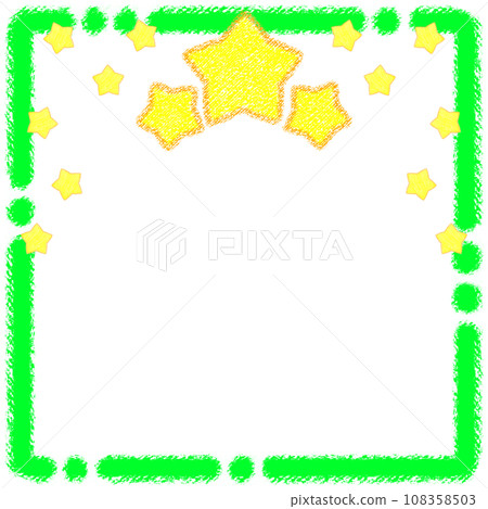 Sparkling stars and crayon frame [1:1] 108358503