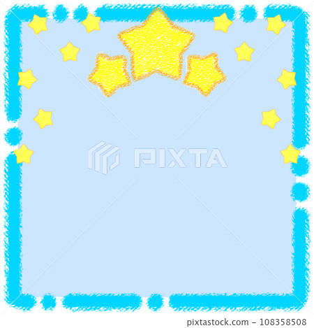 Sparkling stars and crayon frame [1:1] 108358508