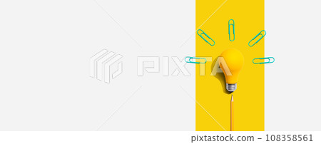 Idea light bulb with clips 108358561