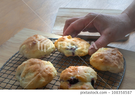 Hot biscuit freshly baked Hot biscuit freshly baked 108358587