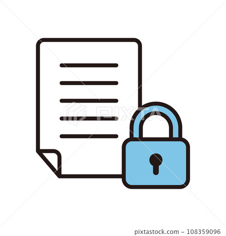 Key document document padlock icon 108359096
