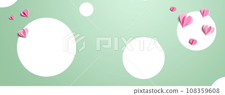 Paper craft hearts 108359608