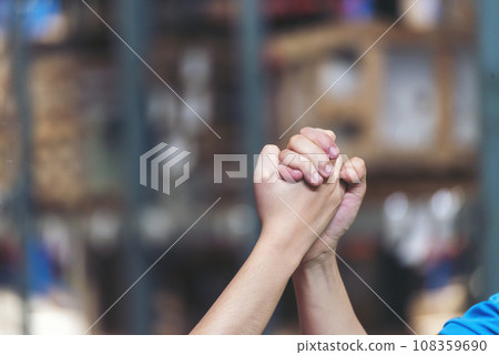 Engineer Teamwork Warehouse worker high five together. Engineer man hands partnership. Diversity Coworker logistics Warehouse teams high five. Multiracial Support team greeting teamwork colleagues Engineer Teamwork Warehouse worker high five together. Engineer man hands partnership. Diversity Coworker logistics Warehouse teams high five. Multiracial Support team greeting teamwork colleagues 108359690