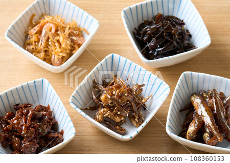 Various tsukudani 108360153