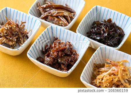 Various tsukudani Various tsukudani 108360159