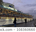 Large passenger ship departure 108360660