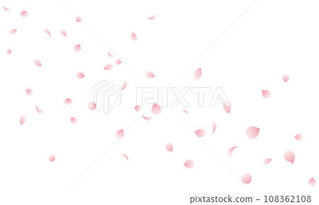 Illustration of a cherry blossom blizzard with falling petals 108362108