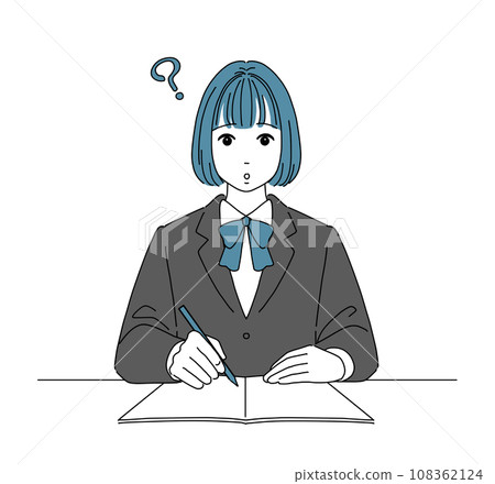 學習中有疑問的女學生 學習中有疑問的女學生 108362124