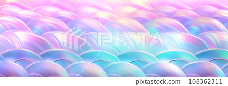 柔和的彩虹全息美人魚背景 108362311