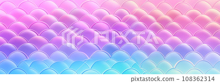 柔和的彩虹全息美人魚背景 108362314