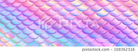 柔和的彩虹全息美人魚背景 柔和的彩虹全息美人魚背景 108362316