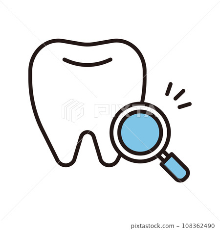 Teeth Examination Loupe Dentist Icon Teeth Examination Loupe Dentist Icon 108362490