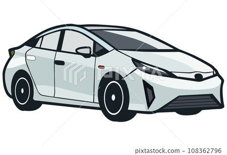 Prius cars vector illustration, Vector illustration of a popular hybrid car, 108362796