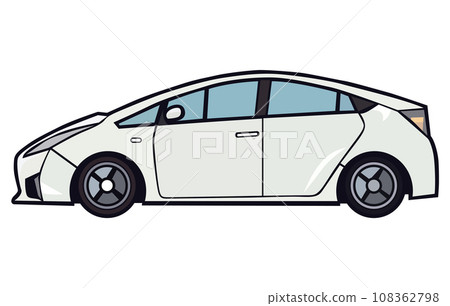 Prius cars vector illustration, Vector illustration of a popular hybrid car, Prius cars vector illustration, Vector illustration of a popular hybrid car, 108362798