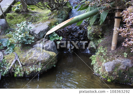 日本花園,水,竹管 日本花園,水,竹管 108363292
