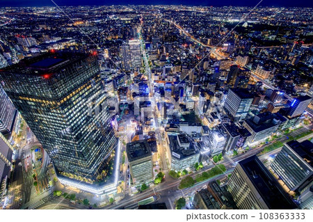 Night view of Nagoya seen from Midland Square, Nagoya City (toward Nagoya Castle) Night view of Nagoya seen from Midland Square, Nagoya City (toward Nagoya Castle) 108363333
