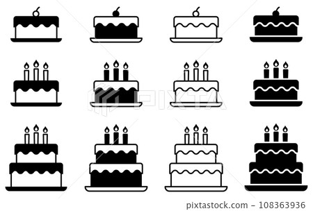 向量圖組的美味蛋糕 向量圖組的美味蛋糕 108363936