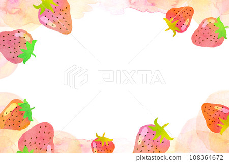 可愛草莓框背景素材 可愛草莓框背景素材 108364672