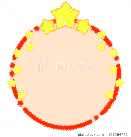 Sparkling stars and crayon frame [1:1] 108364751