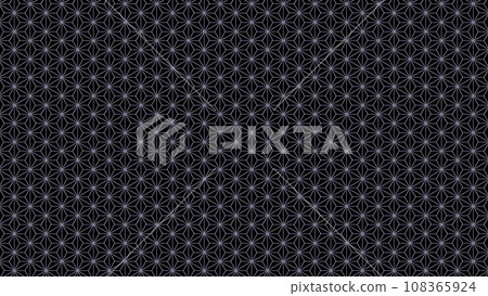 Japanese pattern background hemp leaf pattern black 16:9 Japanese pattern background hemp leaf pattern black 16:9 108365924