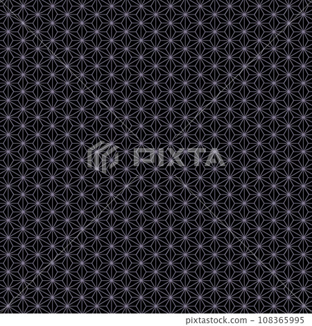 Japanese pattern background hemp leaf pattern black square Japanese pattern background hemp leaf pattern black square 108365995
