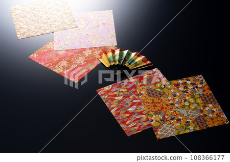 Fan and Chiyogami Fan and Chiyogami 108366177