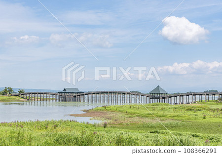 Popular tourist spot in Tsuruta Town, Aomori Prefecture: Tsurunomai Bridge on a clear day Popular tourist spot in Tsuruta Town, Aomori Prefecture: Tsurunomai Bridge on a clear day 108366291