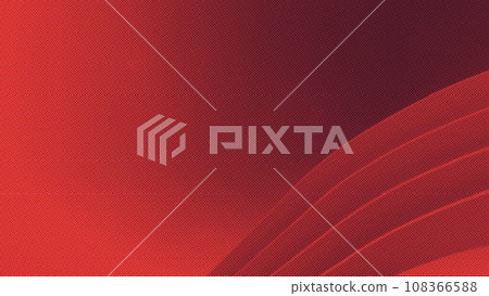 abstract background of futuristic shapes with (red) gradient color trend, halftone effect, copy sapce, illustration 3d render 108366588