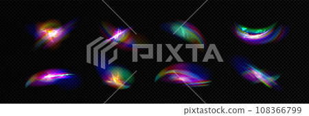 Light flare with Iridescent shining overlay effect 108366799