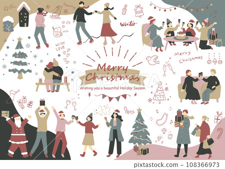 people enjoying christmas 108366973