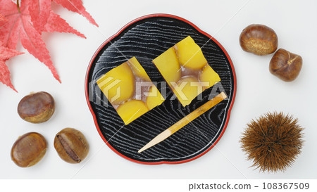 栗子蒸煮羊羹/秋季日式點心 108367509