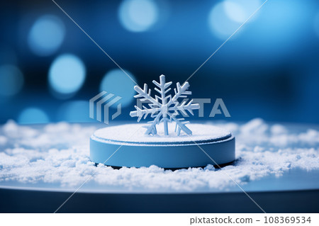 Snowflake Podium Winter Wonderland Background Snowflake Podium Winter Wonderland Background 108369534