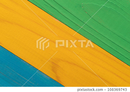 colorfully painted wooden boards colorfully painted wooden boards 108369743