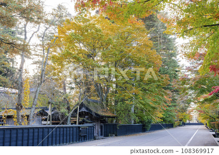 Autumn Kakunodate Samurai Residence Street (Aoyagi House) Scenery of the beginning of autumn leaves, Semboku City, Akita Prefecture 108369917