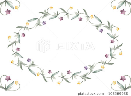 Watercolor hand drawn illustration, magical star flowers with textured effect. Wreath frame circle border Isolated on white background. For kids, children bedroom, fabric, linens print, invitation Watercolor hand drawn illustration, magical star flowers with textured effect. Wreath frame circle border Isolated on white background. For kids, children bedroom, fabric, linens print, invitation 108369988