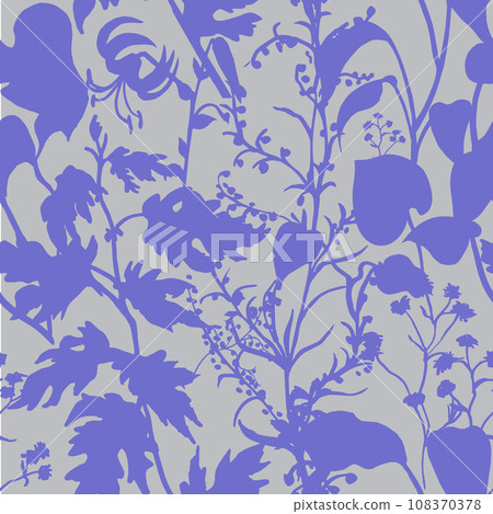 Seamless pattern with herbs and flowers 108370378