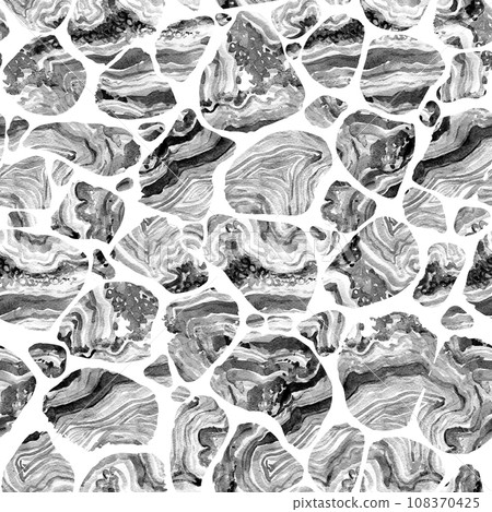 Modern seamless pattern with the texture of the layered Onyx mineral stone in watercolor imitation Modern seamless pattern with the texture of the layered Onyx mineral stone in watercolor imitation 108370425