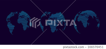 Global network connection. World map point and line composition concept of global business. Vector Illustration Global network connection. World map point and line composition concept of global business. Vector Illustration 108370451
