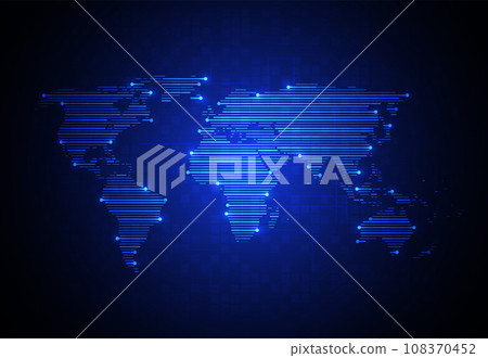 Global network connection. World map point and line composition concept of global business. Vector Illustration Global network connection. World map point and line composition concept of global business. Vector Illustration 108370452