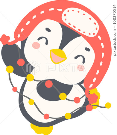 Christmas Penguin cartoon Winter Animal kawaii hand drawing Christmas Penguin cartoon Winter Animal kawaii hand drawing 108370514