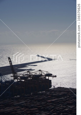 Barcelona port at dusk 108370826