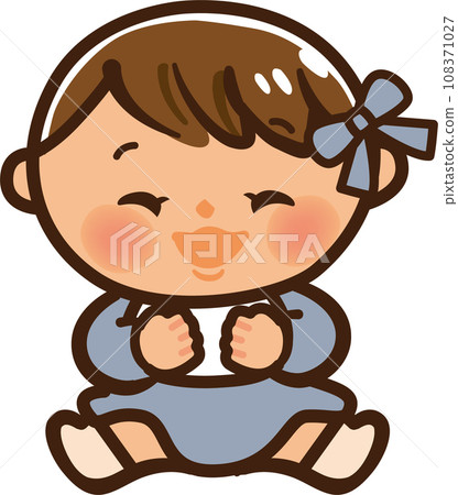 Illustration of cute baby Illustration of cute baby 108371027