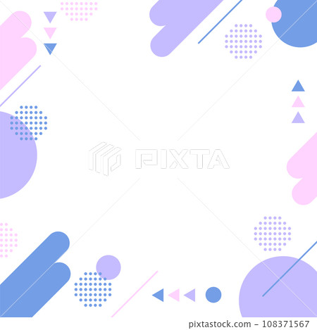 Cute pop memphis design frame enclosing frame (1:1) 108371567