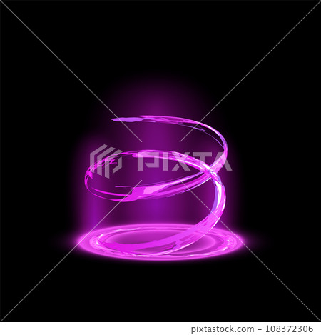 Game portal or energy funnel for features and effects realistic vector isolated. 108372306