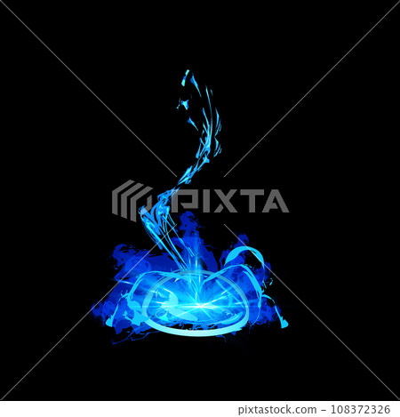 Blue magic effect for game flat style, vector... - Stock Illustration ...
