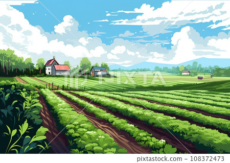 廣闊的鄉村景觀 108372473